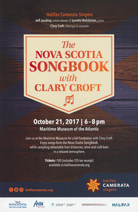 The Nova Scotia songbook with Clary Croft : [poster]