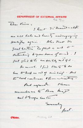 Letter from R.A. MacKay (Bert)