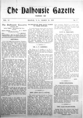 The Dalhousie Gazette, Volume 51, Issue 7