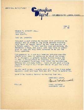 Correspondence between Thomas Head Raddall and the Canadian Digest