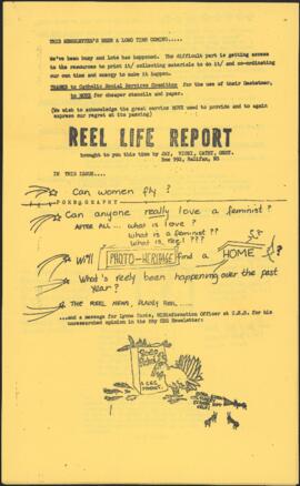 Reel life report / brought to you this time by Jay, Vicky, Cathy, Gert.