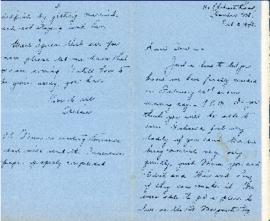 Correspondence between Thomas Head Raddall and Hilda Raddall