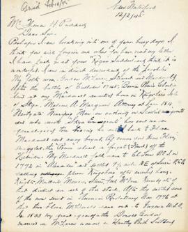 Correspondence between Thomas Head Raddall and William Westaway