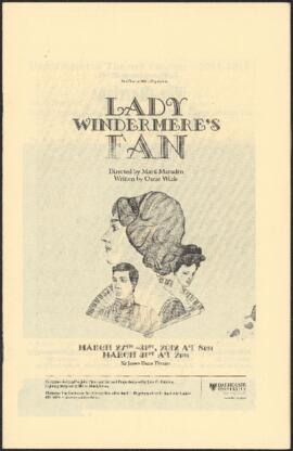 Lady windermere's fan : [program]