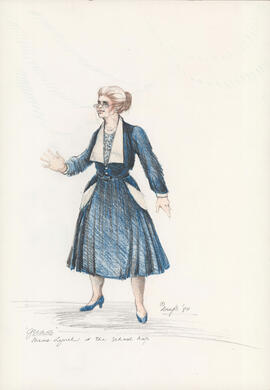 Costume design for Miss Lynch at the school hop