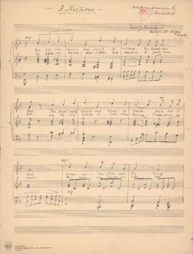 A Nocturne : [manuscript vocal score]