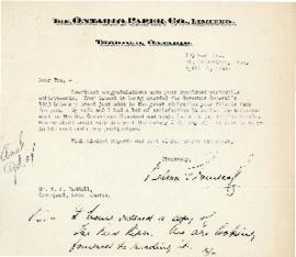 Correspondence between Thomas Head Raddall and F. Nelson Greenleaf