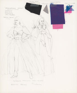 Costume design for Katherine, Hermione, Desdemona, Lady Macbeth