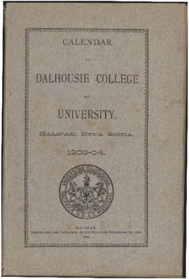 Calendar of Dalhousie College and University, Halifax, Nova Scotia : 1903-1904