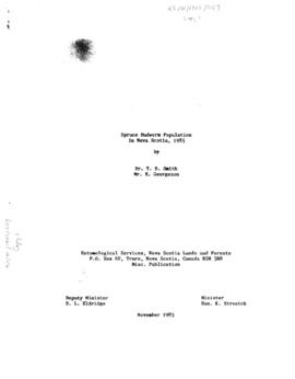 Spruce budworm population In Nova Scotia, 1985 : [report]