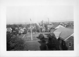 Photograph taken from a building overlooking Studley campus