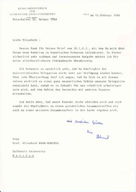 Correspondence with Helmut Turk