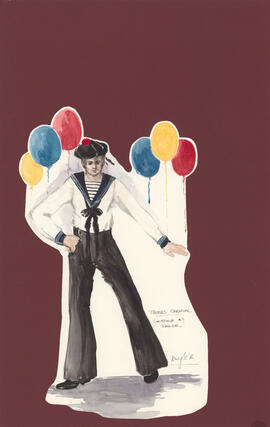 Costume design for Gustave as a sailor