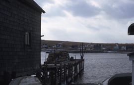 Photograph of a small dock in an unidentified town