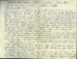 Letter Captain Graham Roome to Annie Belle Hollett sent from Stellarton, Nova Scotia
