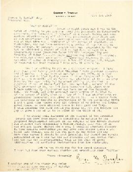 Correspondence between Thomas Head Raddall and George M. Douglas