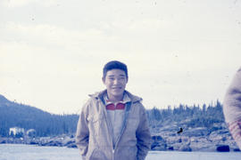 Photograph of a young man in David Inlet, Newfoundland and Labrador