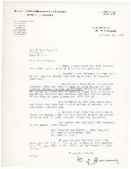 Correspondence between Thomas Head Raddall and C. J. Burchell