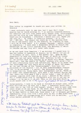 Correspondence between Elisabeth Mann Borgese and F.H. Landshoff
