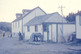 Photograph of a white house in Nain, Newfoundland and Labrador