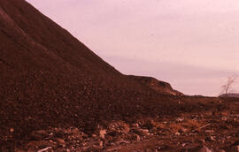 Photograph of slag heaps at Coniston site, near Sudbury, Ontario