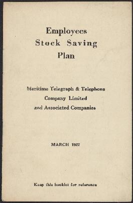 Employees' stock savings plan booklet