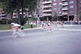 Photograph of a bicycle road race