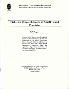 Fisheries research needs of small island countries : [report prepared by M.P. Shepard]