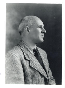 Portrait of Thomas Head Raddall in profile