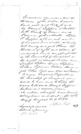Property deed from Stephen C. Tupper to Henry Tupper