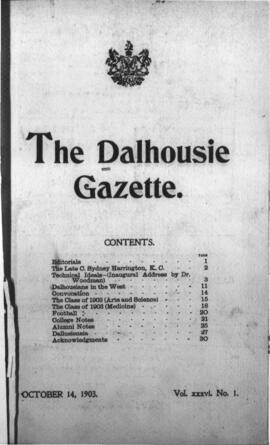 The Dalhousie Gazette, Volume 36, Issue 1