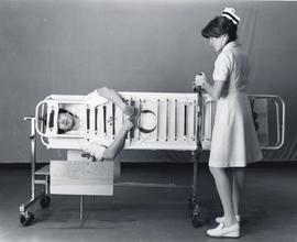 Photograph of the Wedge-Stryker bed from the exhibition by Theodore Saskatche Wan