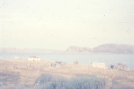 Photograph of small houses and cabins in Nain, Newfoundland and Labrador