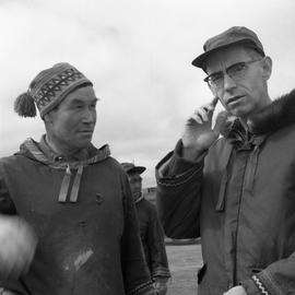 Photograph of Charlie Saunders and Canon James Clarke in Fort Chimo, Quebec