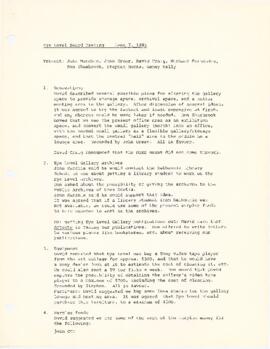 Minutes from a Board meeting held on June 7, 1983