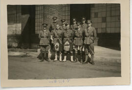 Photograph of nine Canadian Army Medical Corps officers