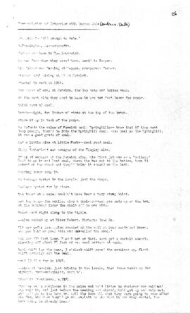 Transcription of interview with Horace Dale and Mrs. Dale