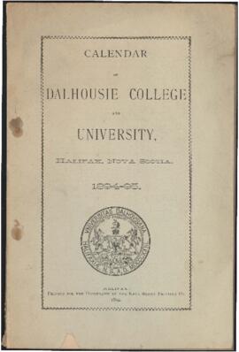 Calendar of Dalhousie College and University, Halifax, Nova Scotia : 1894-1895