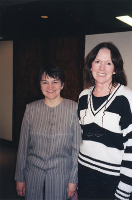 Photograph of Mary Anne Long and Donna Kenney at the Killam Memorial Library