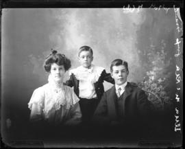 Photograph of Miss Christena Belle McRae, her brother Mr. Clarence McRae and their nephew William...