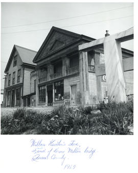 Photograph of Wallace Hartlen's store in East Lower Milton, Queens County