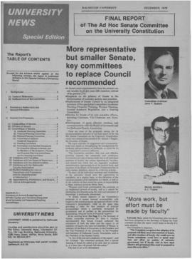 University news : special edition, December 1978