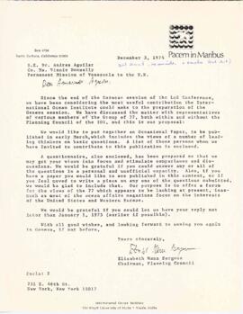 Correspondence relating to the Geneva session of the United Nations Conference on the Law of the ...