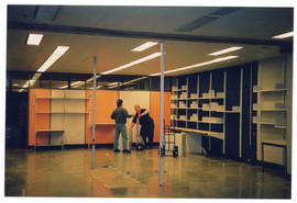 Photograph of the 2001 renovation of the Killam Library's reference room
