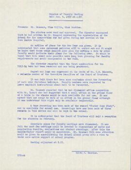 Faculty meeting minutes 1953