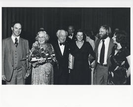 Photograph of Henry and Gene Hicks with four unidentifed people