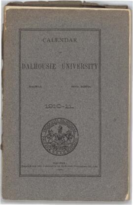 Calendar of Dalhousie University, Halifax, Nova Scotia : 1910-1911