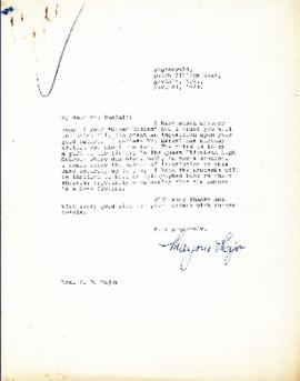 Correspondence between Thomas Head Raddall and Marjorie Major