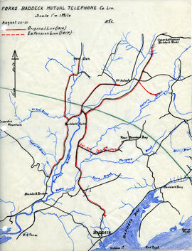 Map of Forks Baddeck Mutual Telephone Company's telephone line