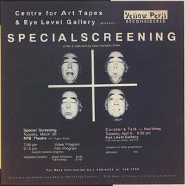 Special screening by film and video work by Asian Canadian artists